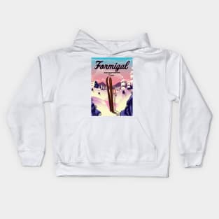 Formigal ski poster. Kids Hoodie